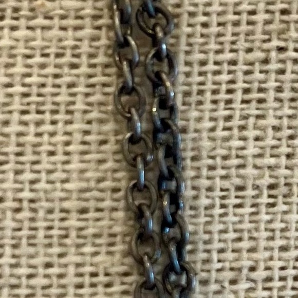 Round Pendant Necklace of Oxidized Silver and Black Onyx - Picture 13 of 16